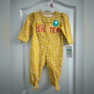 Carter's Child of Mine Baby Girls Lil Sis Sleep N Play 0-3m
